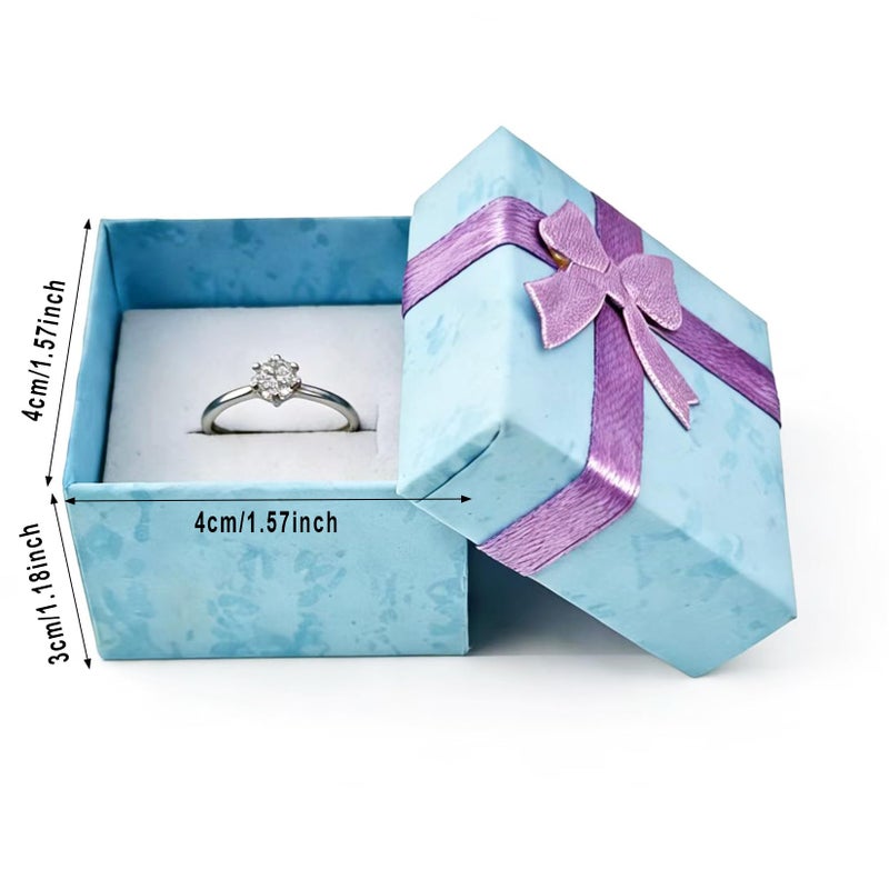 Markeny 32 Pcs Gift Box Set Ring for Ring and Earring Jewelry Anniversaries, Weddings, Birthdays, 4Color - Image 2